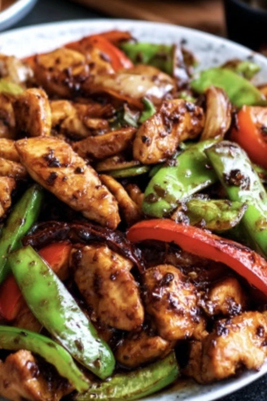 Chinese garlic chicken, stir-fried recipe, savory, aromatic, flavorful dish