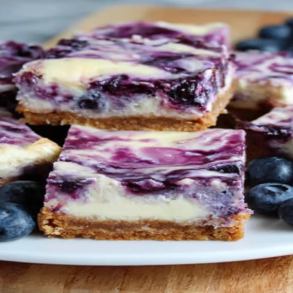 The Best Blueberry Swirl Cheesecake Bars  recipe step-by-step guide