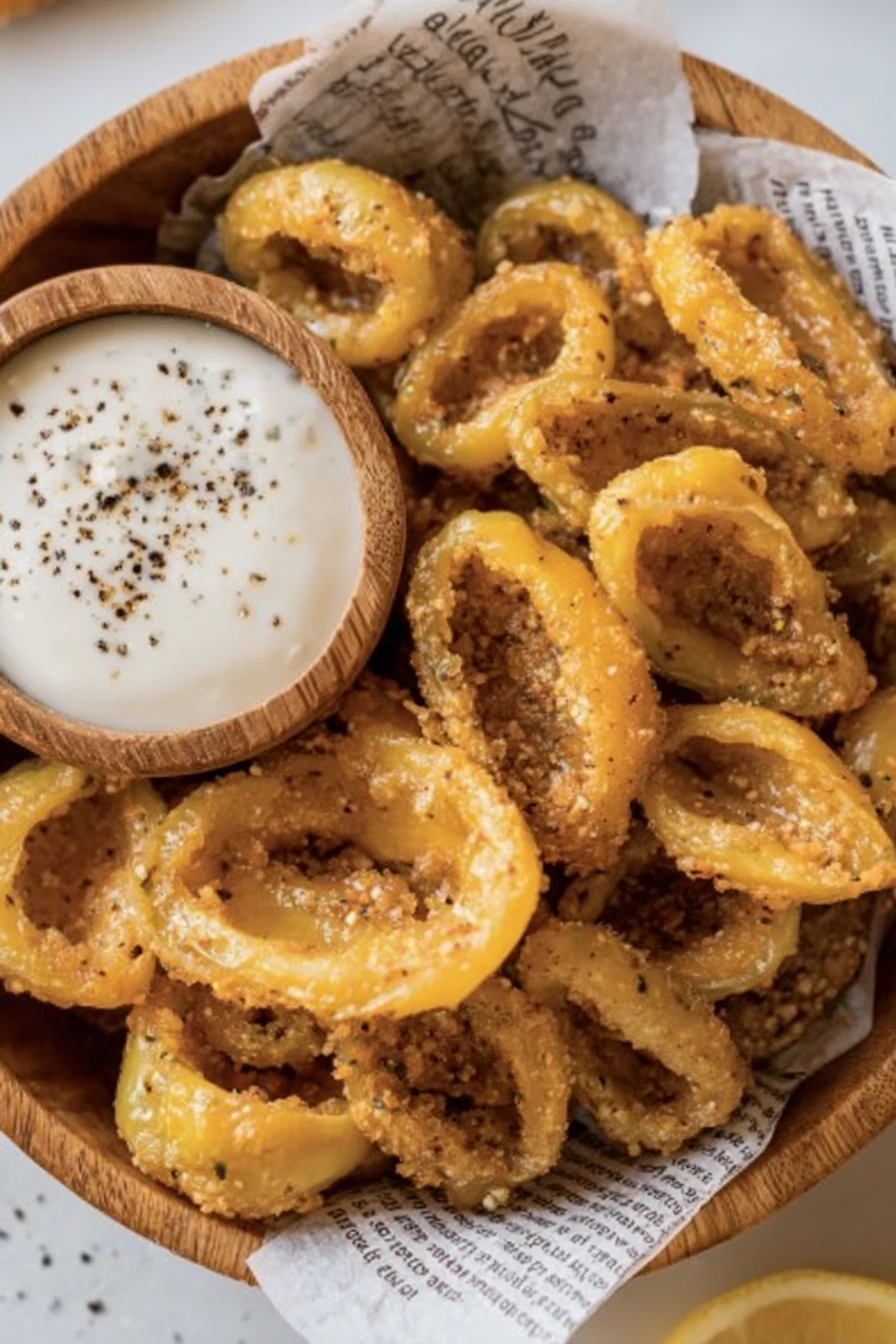 air fryer, banana peppers, recipe, crispy, savory, delicious, spicy