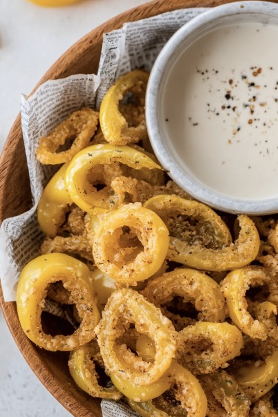 air fryer, banana peppers, recipe, crispy, savory, delicious, spicy