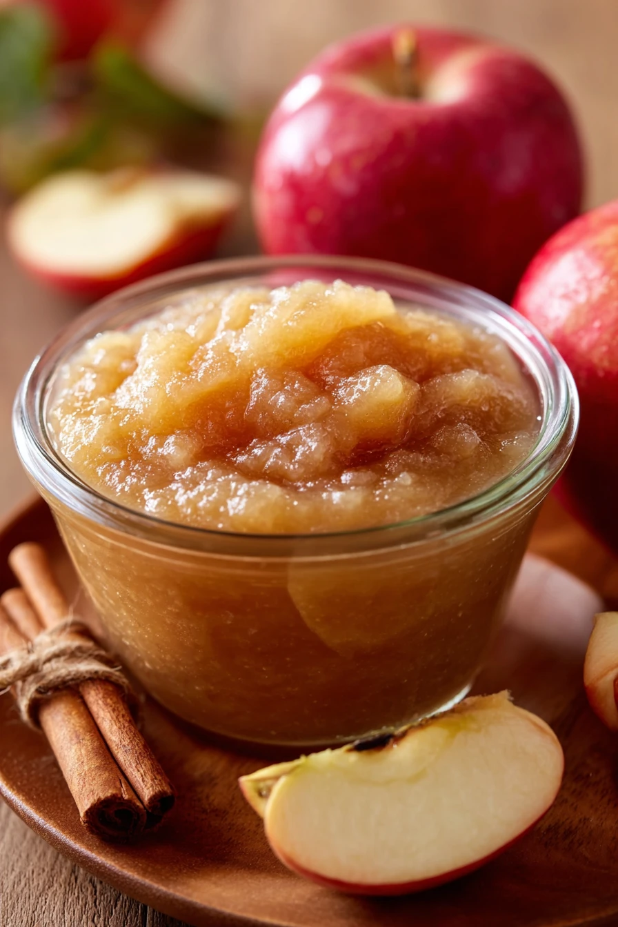 unsweetened applesauce, healthy snack, natural, pureed, tangy, no sugar added