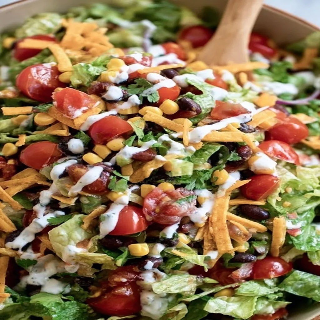 vegetarian, black bean, taco salad, fresh, flavorful, colorful, nutritious