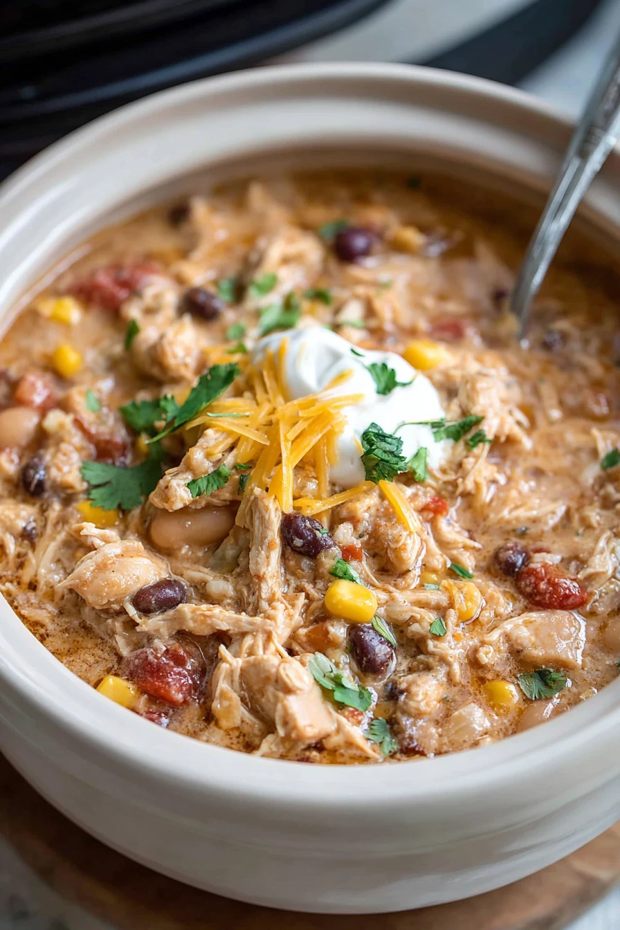 White Chicken Chili Recipe, flavorful, creamy, hearty, comforting, spicy, delicious, easy to make