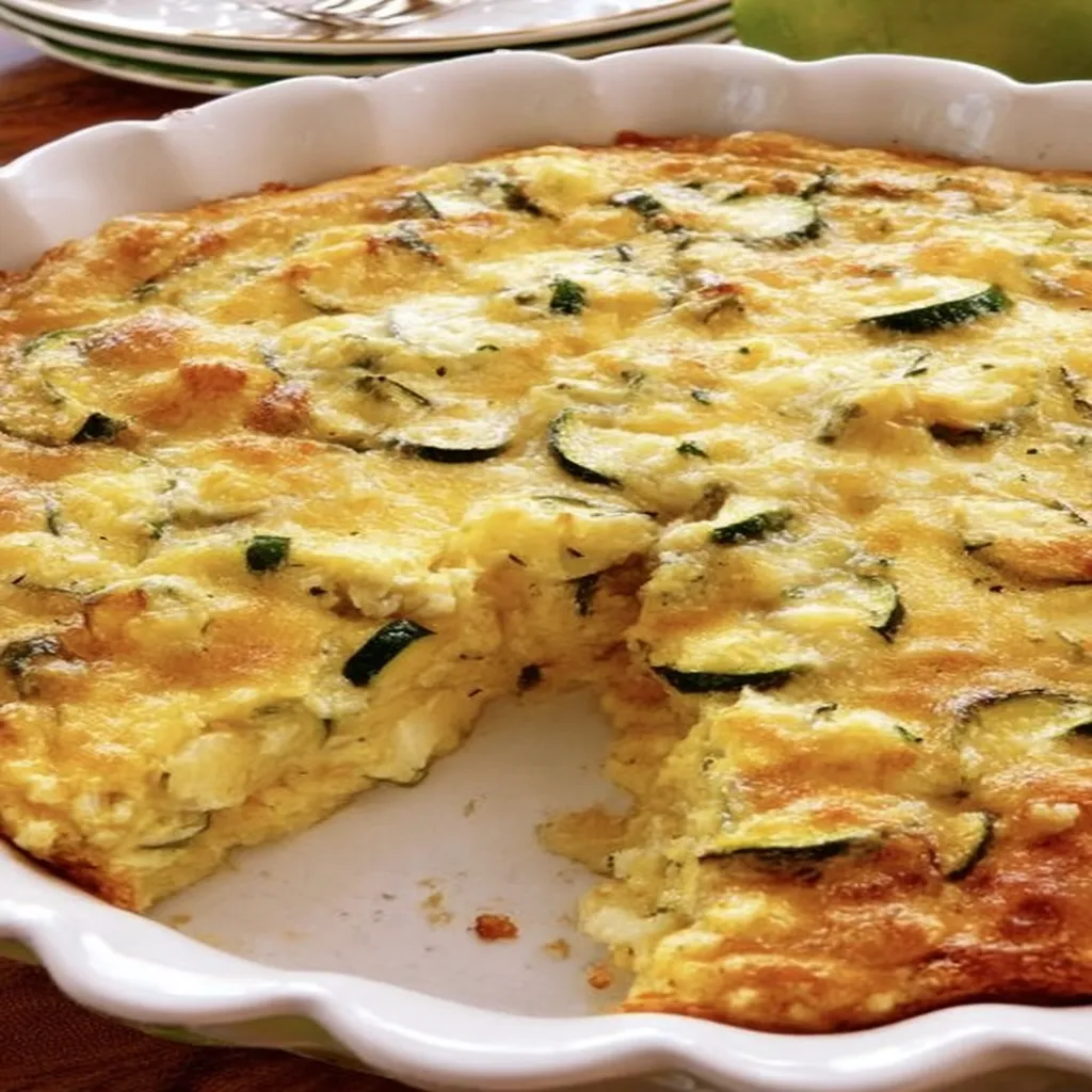 zucchini pie, savory filling, golden crust, delicious, aromatic herbs