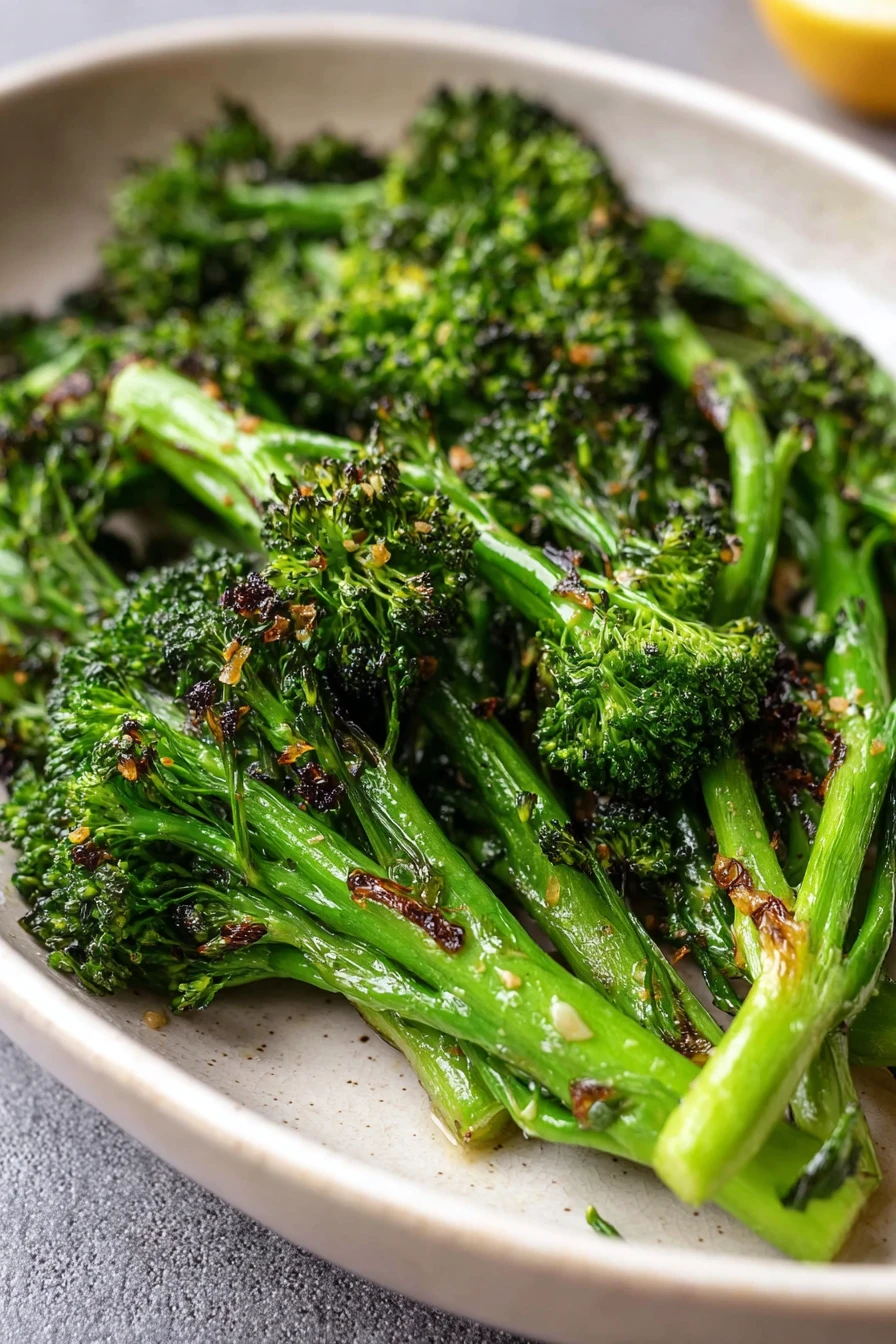 oven-roasted, broccolini, crispy, flavorful, quick, easy, healthy, delicious