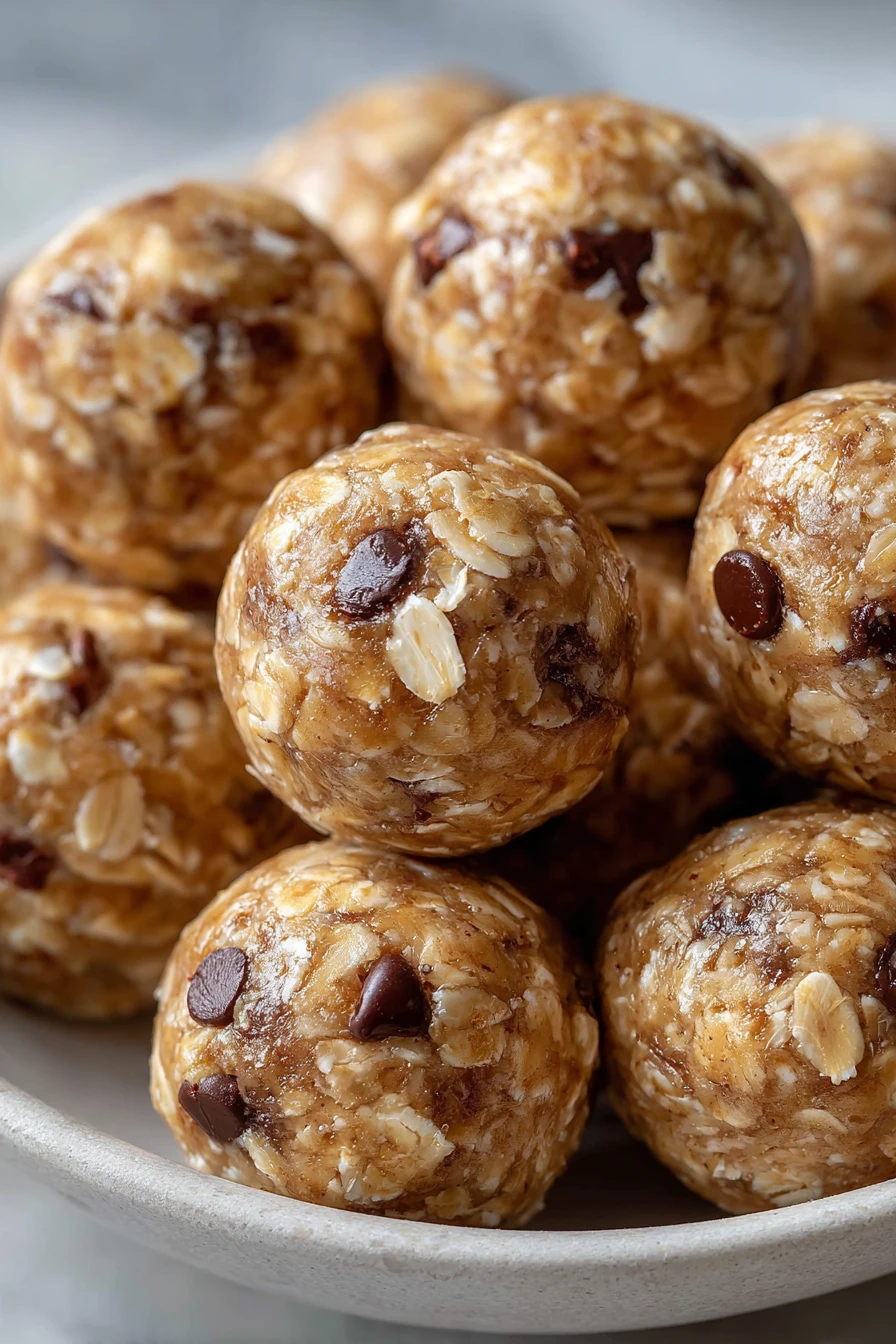 energy oatmeal balls, 4 ingredients, healthy snack, easy recipe, nutritious, no-bake, energizing, delicious
