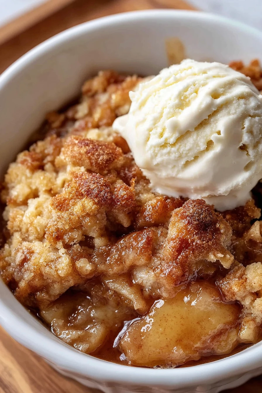apple cobbler, delicious dessert, homemade, sweet, cinnamon, warm, comforting