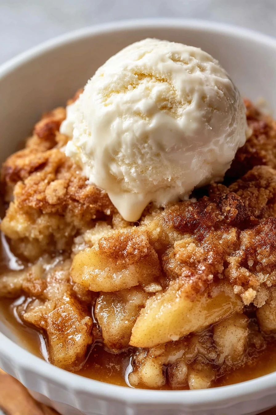 apple cobbler, delicious dessert, homemade, sweet, cinnamon, warm, comforting