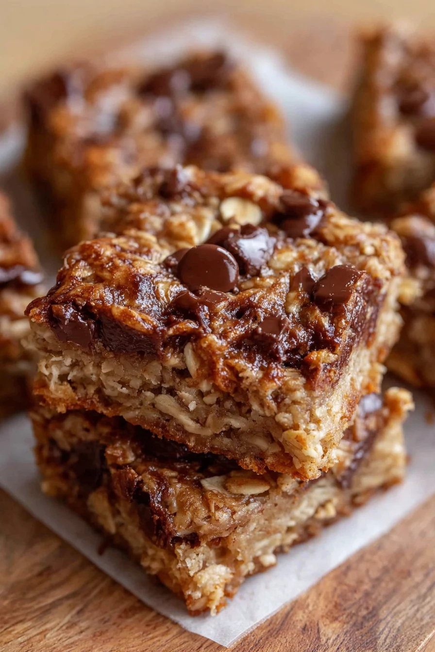banana oatmeal bars, healthy snack, chewy, delicious, homemade, nutritious, energy boost