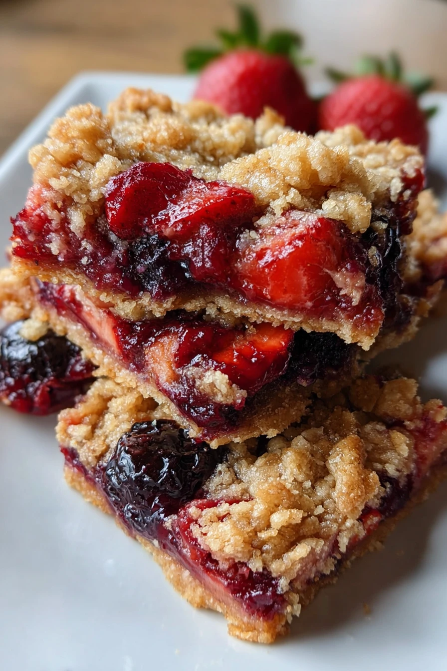 berry oatmeal bars, breakfast, delicious, fruity, wholesome, nutritious