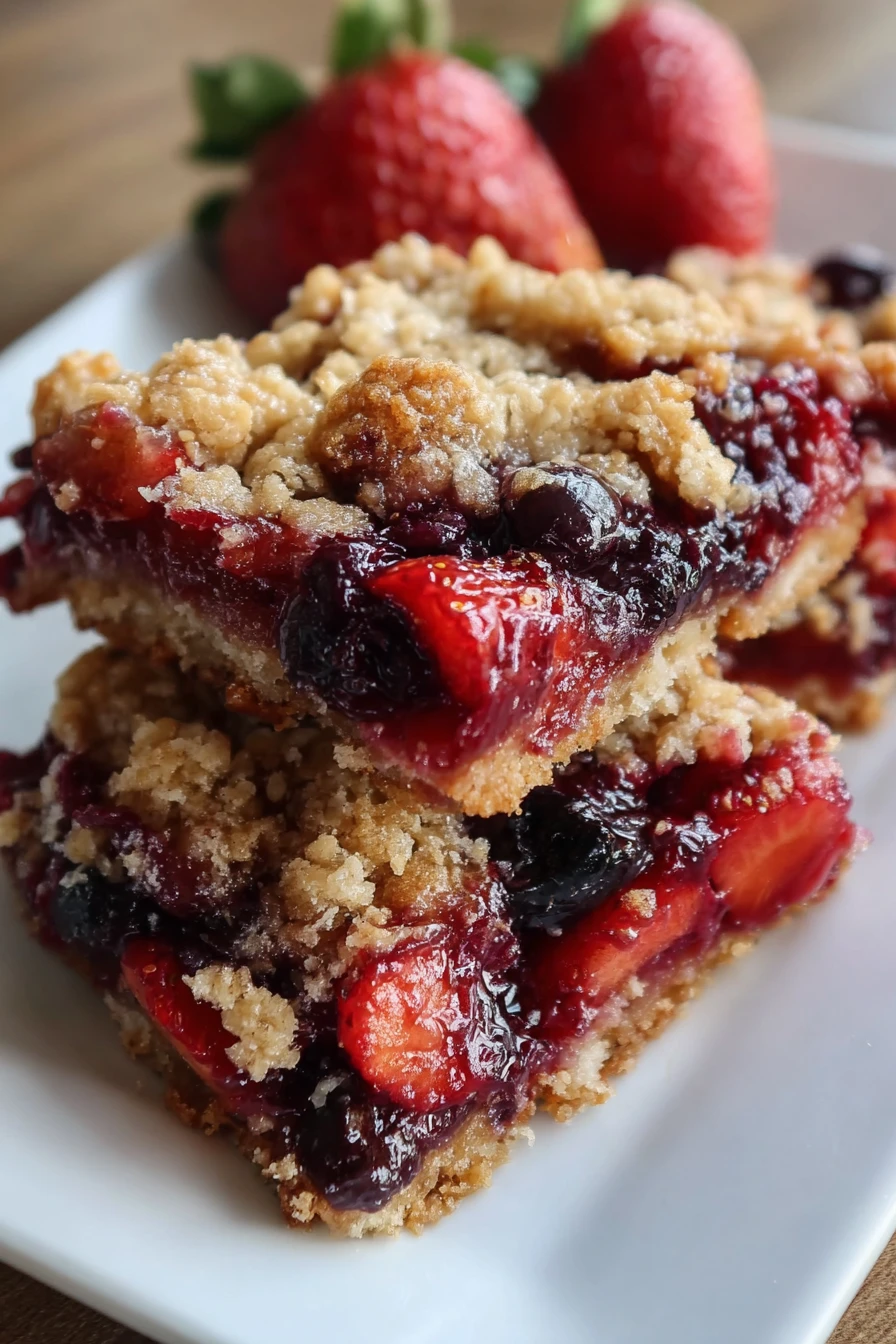 berry oatmeal bars, breakfast, delicious, fruity, wholesome, nutritious