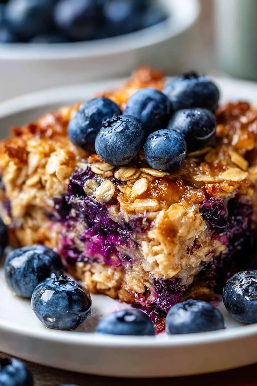 blueberry oatmeal bake, delicious, baked, fruity, wholesome, breakfast, nutritious