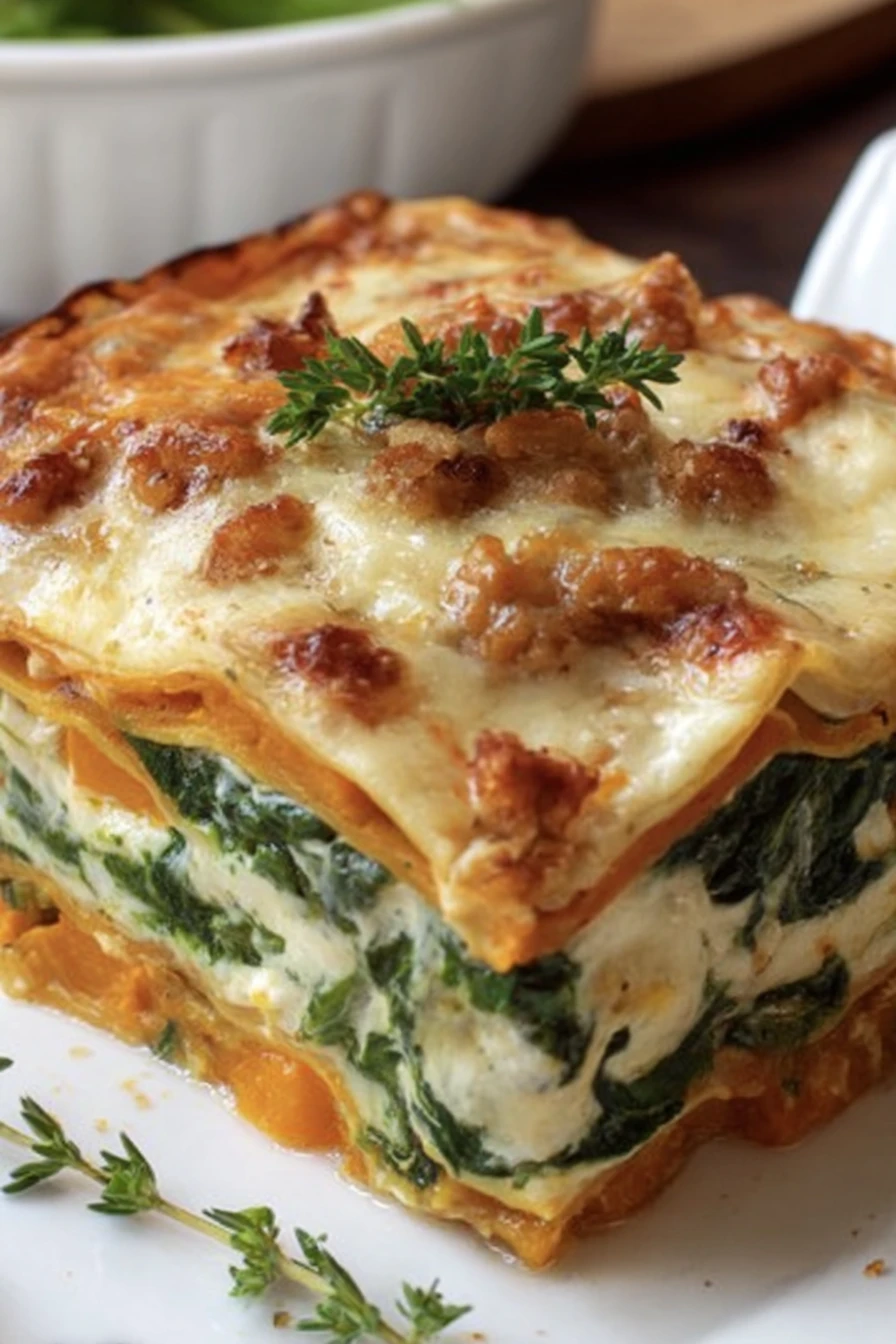 Butternut Squash and Spinach Lasagna Recipe recipe step-by-step guide