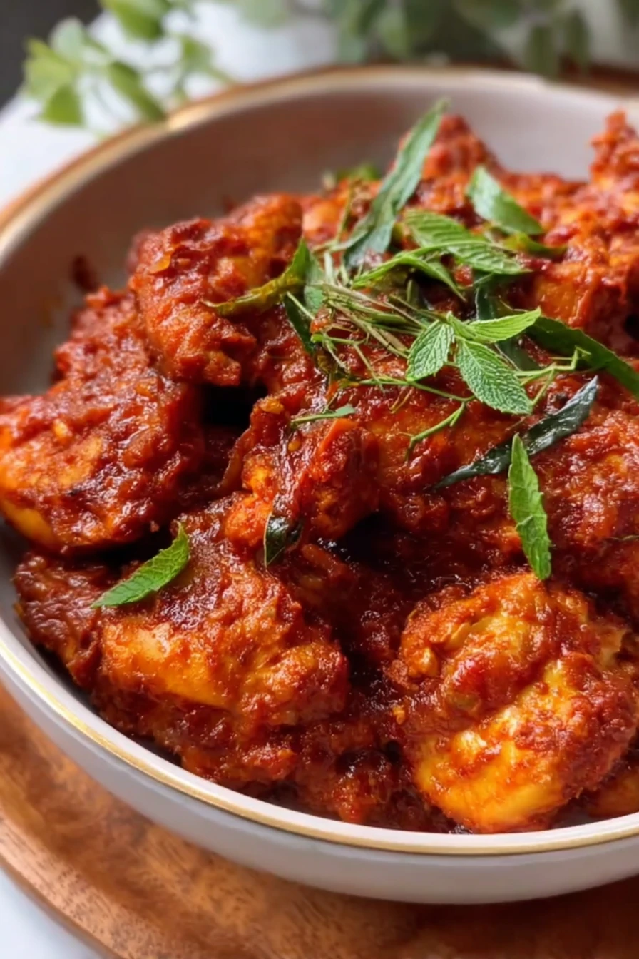 chicken ghee roast, spicy, aromatic, delicious, Indian cuisine, flavorful dish