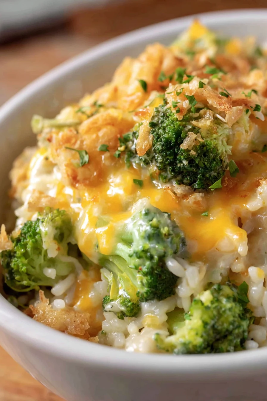 Cheddar's Broccoli Cheese Casserole Recipe, savory, cheesy, creamy, comforting, baked, broccoli florets, delicious