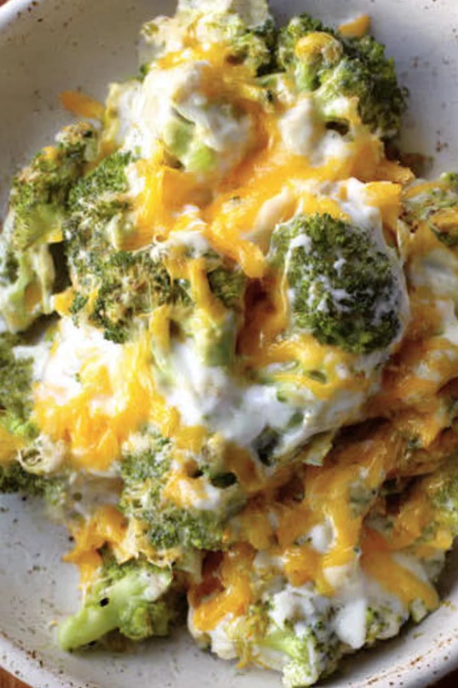 cheesy broccoli casserole, creamy, savory, baked, comfort food