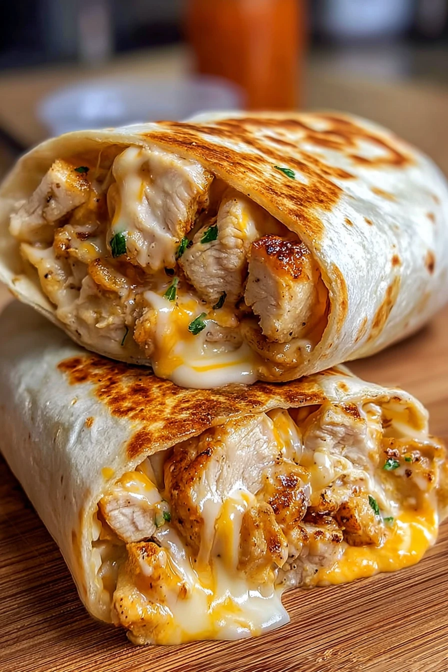 cheesy garlic chicken wraps, savory, flavorful, mouthwatering, delicious, indulgent, satisfying