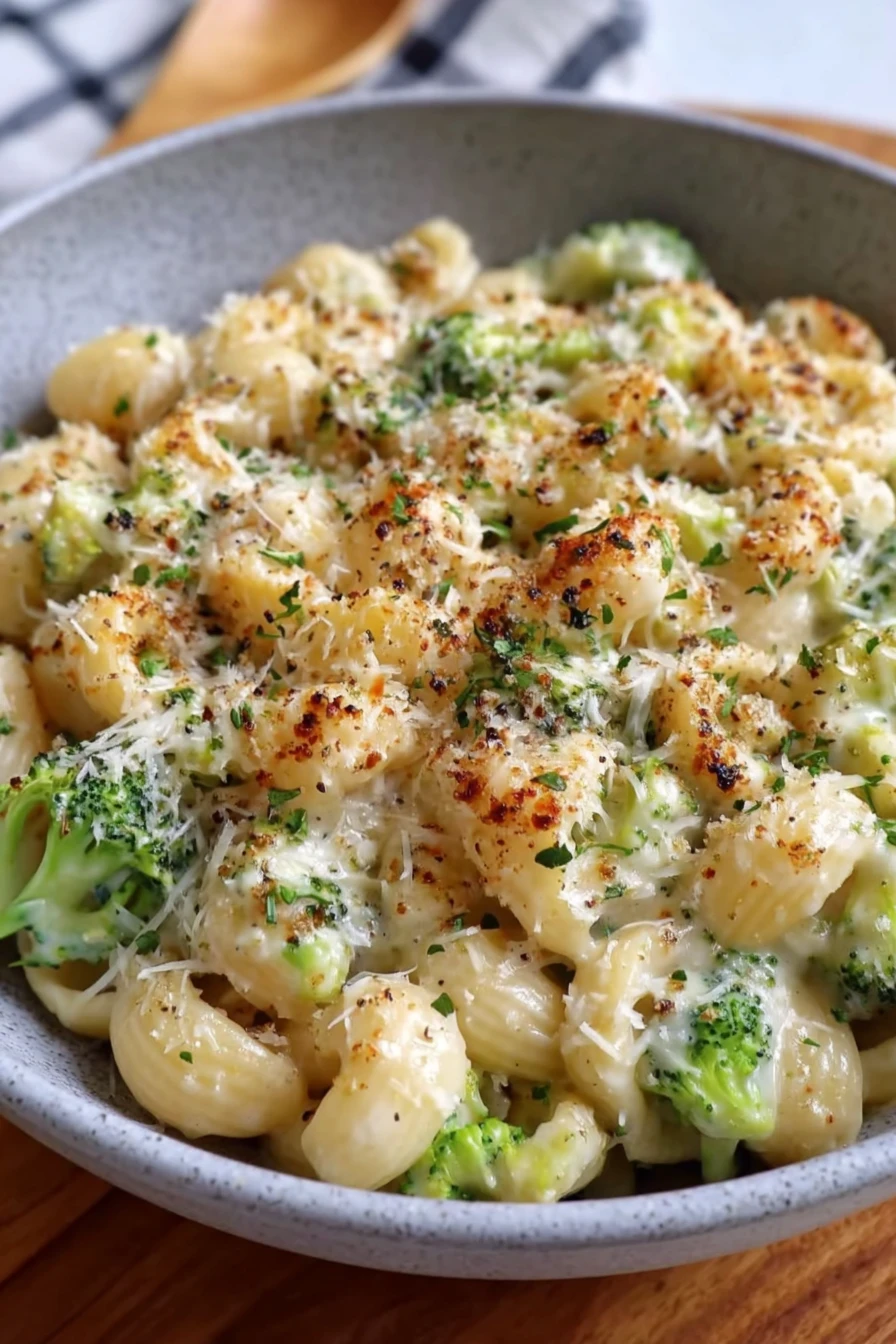 Cheesy and Creamy Broccoli Pasta
 recipe step-by-step guide