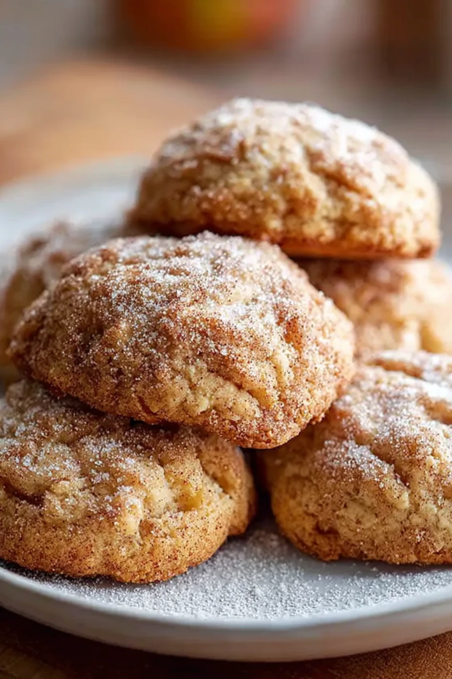 cinnamon applesauce cookies, sweet and spicy, homemade, delicious, comforting snack