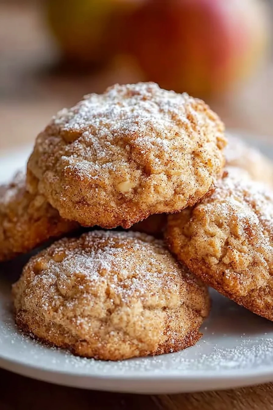 cinnamon applesauce cookies, sweet and spicy, homemade, delicious, comforting snack