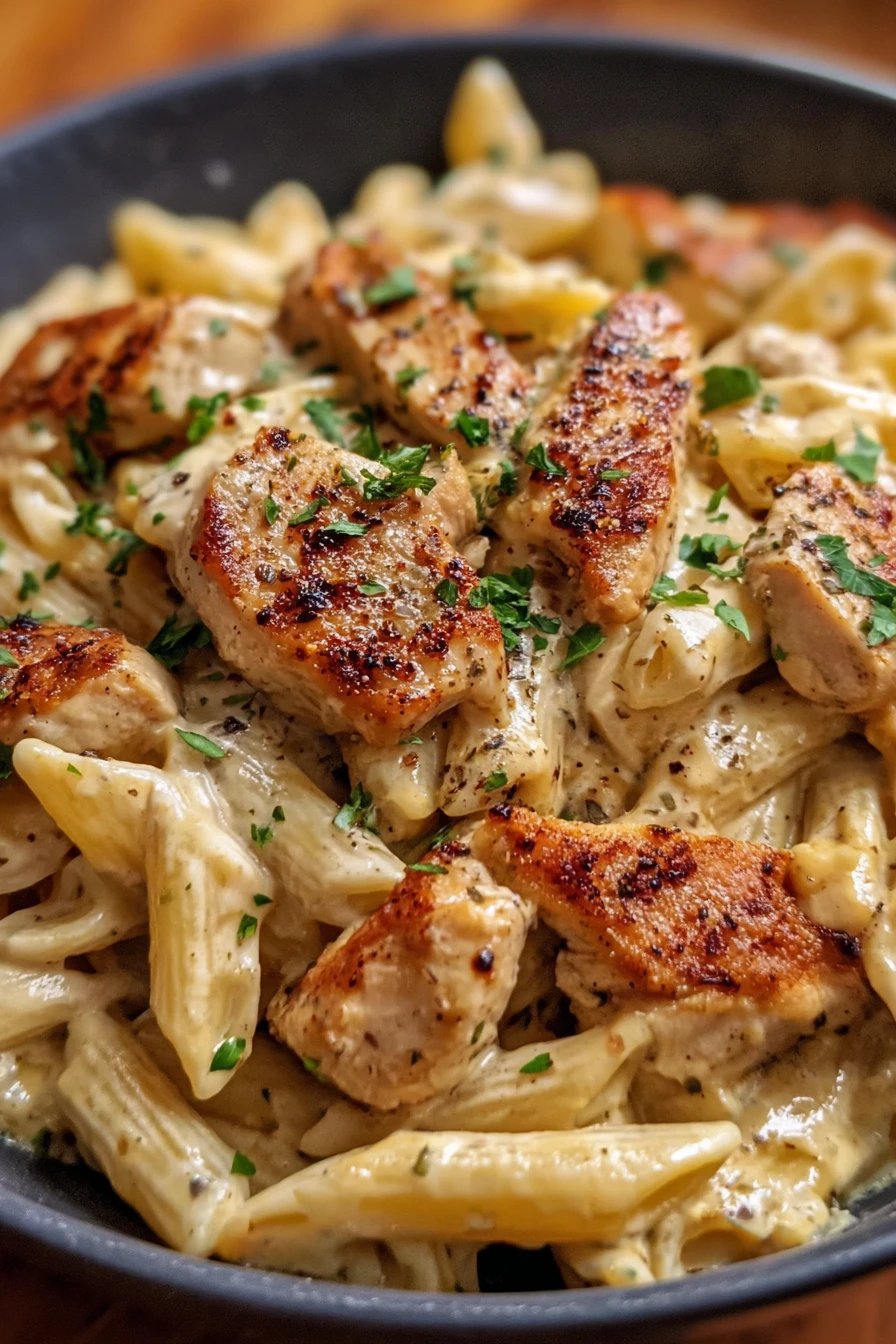 Creamy Cajun Chicken Pasta, spicy, flavorful, indulgent, satisfying, savory, creamy sauce