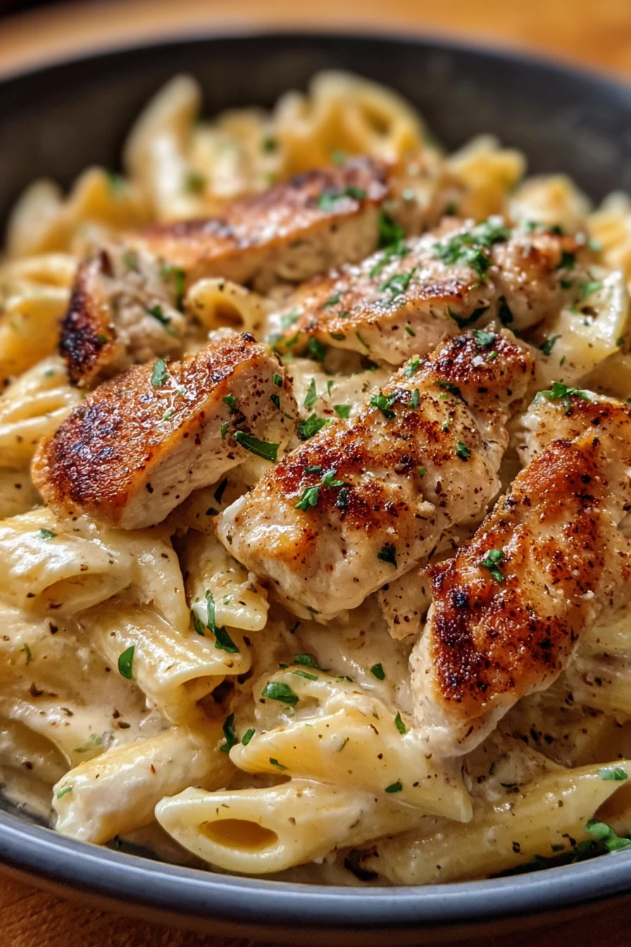 Creamy Cajun Chicken Pasta, spicy, flavorful, indulgent, satisfying, savory, creamy sauce