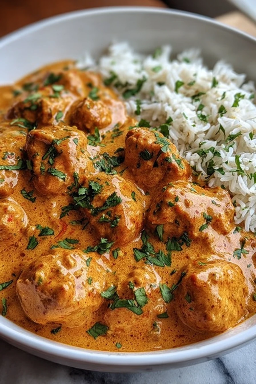 Indian curry, creamy, aromatic spices, rich, flavorful, comforting, indulgent flavor