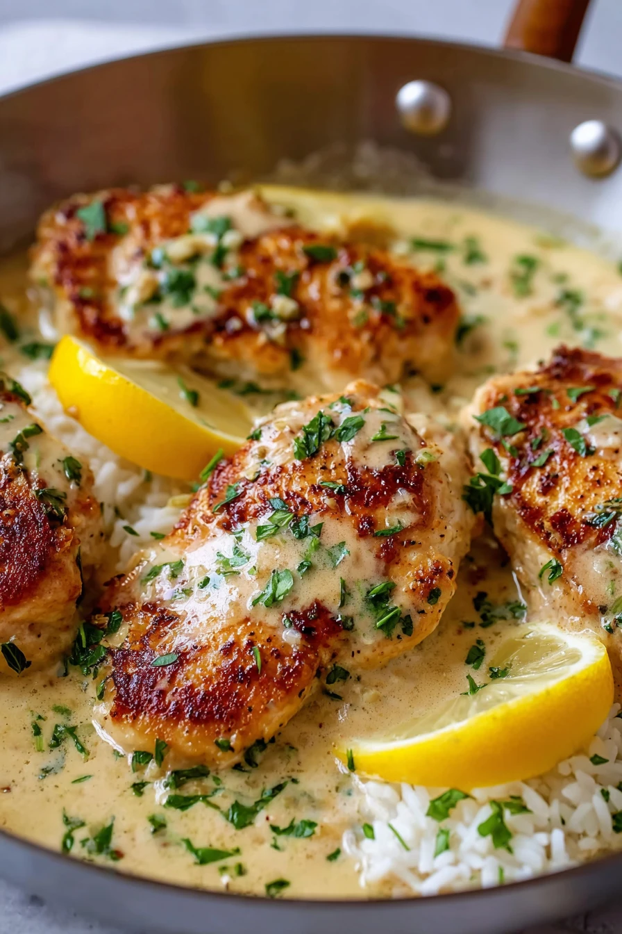 Creamy Lemon Garlic Chicken recipe step-by-step guide