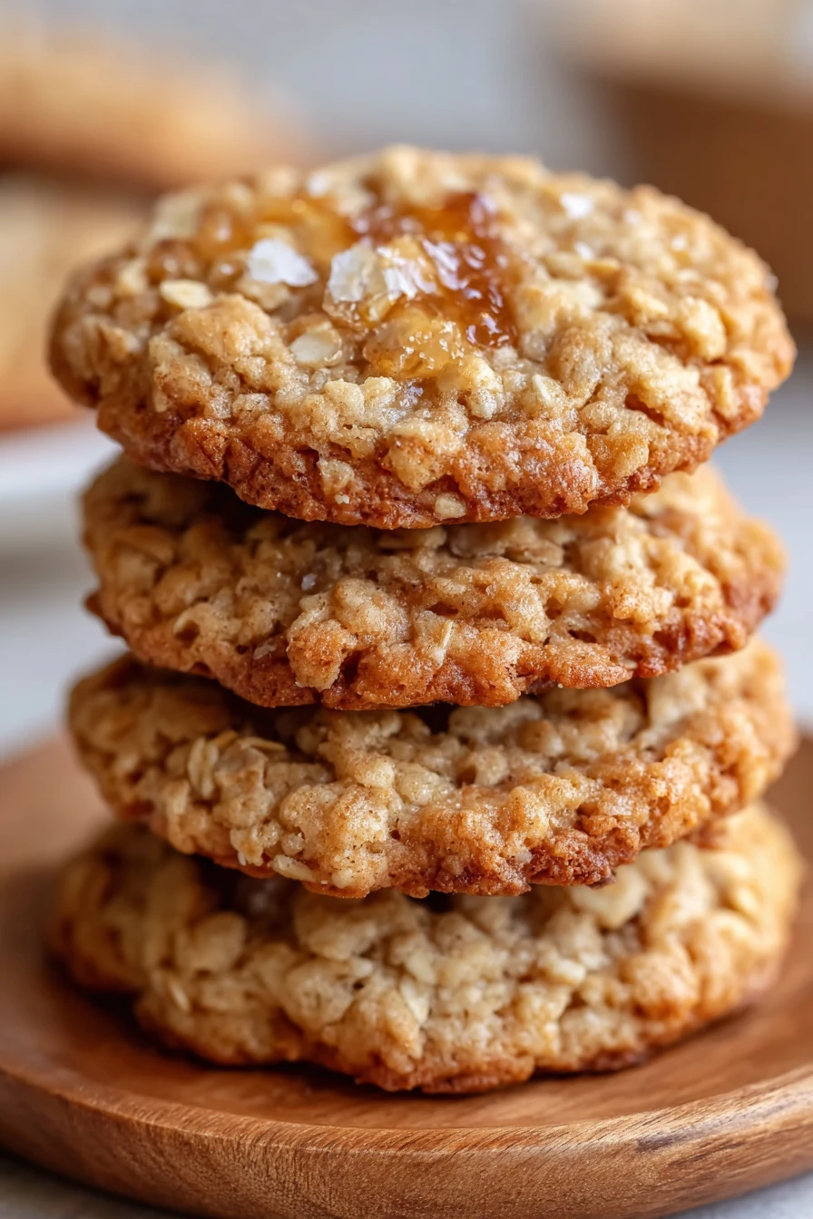 honey oatmeal cookies, delicious, chewy, golden brown, sweet, wholesome oats