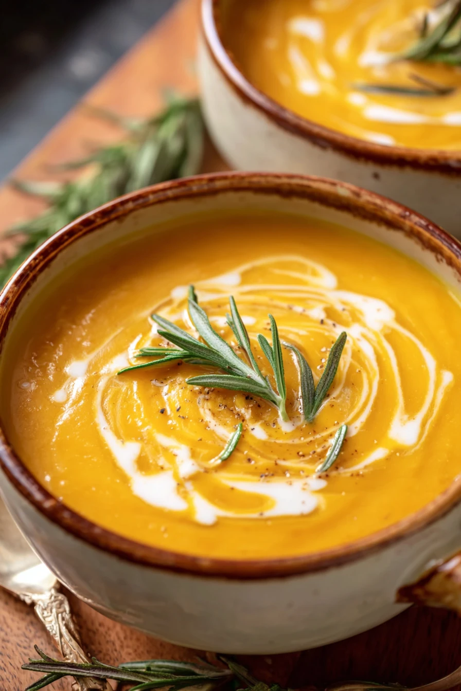 acorn squash soup, creamy, delicious, comforting, fall flavors, savory, warm