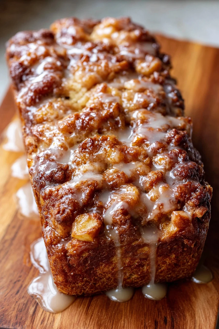 apple fritter bread, delicious, cinnamon swirl, moist, sweet, breakfast, dessert
