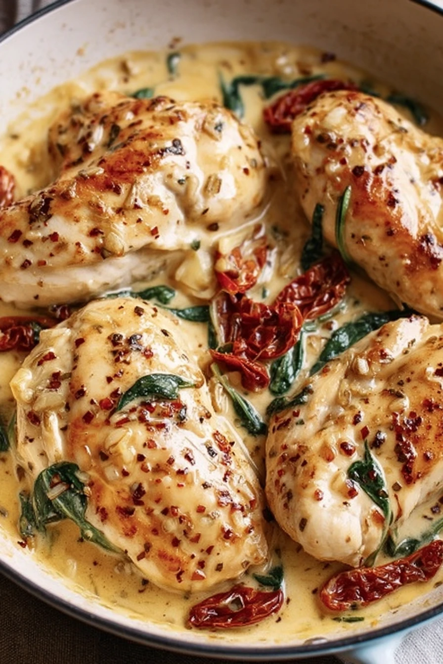Easy Creamy Tuscan Garlic Chicken Recipe