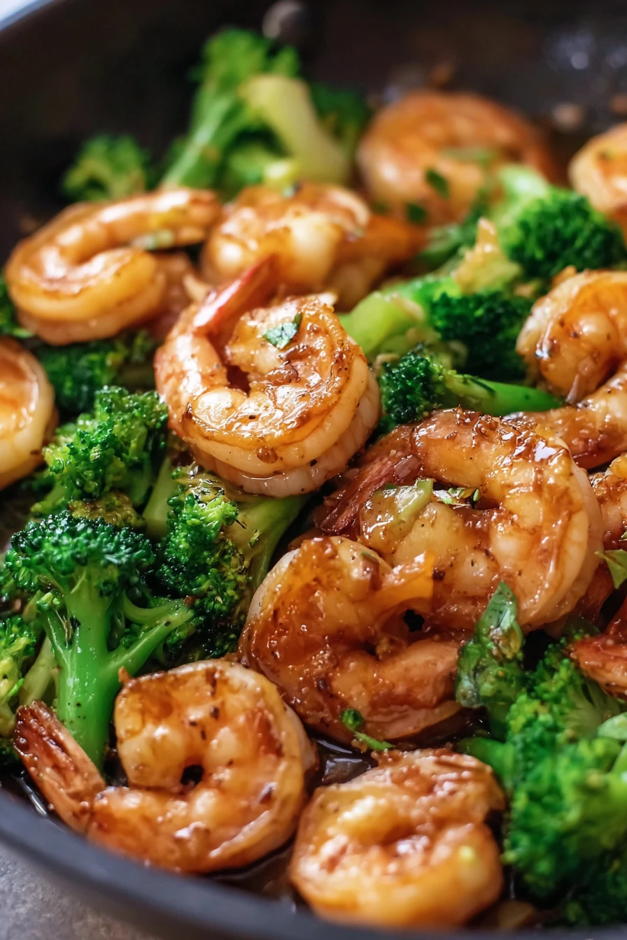 easy shrimp, broccoli, savory seafood, tender veggies, flavorful dish