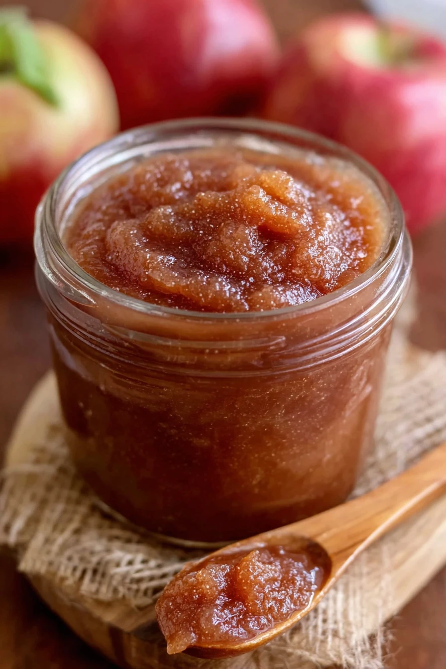 Stovetop, apple butter, cinnamon, simmering, aromatic, sweet, delicious