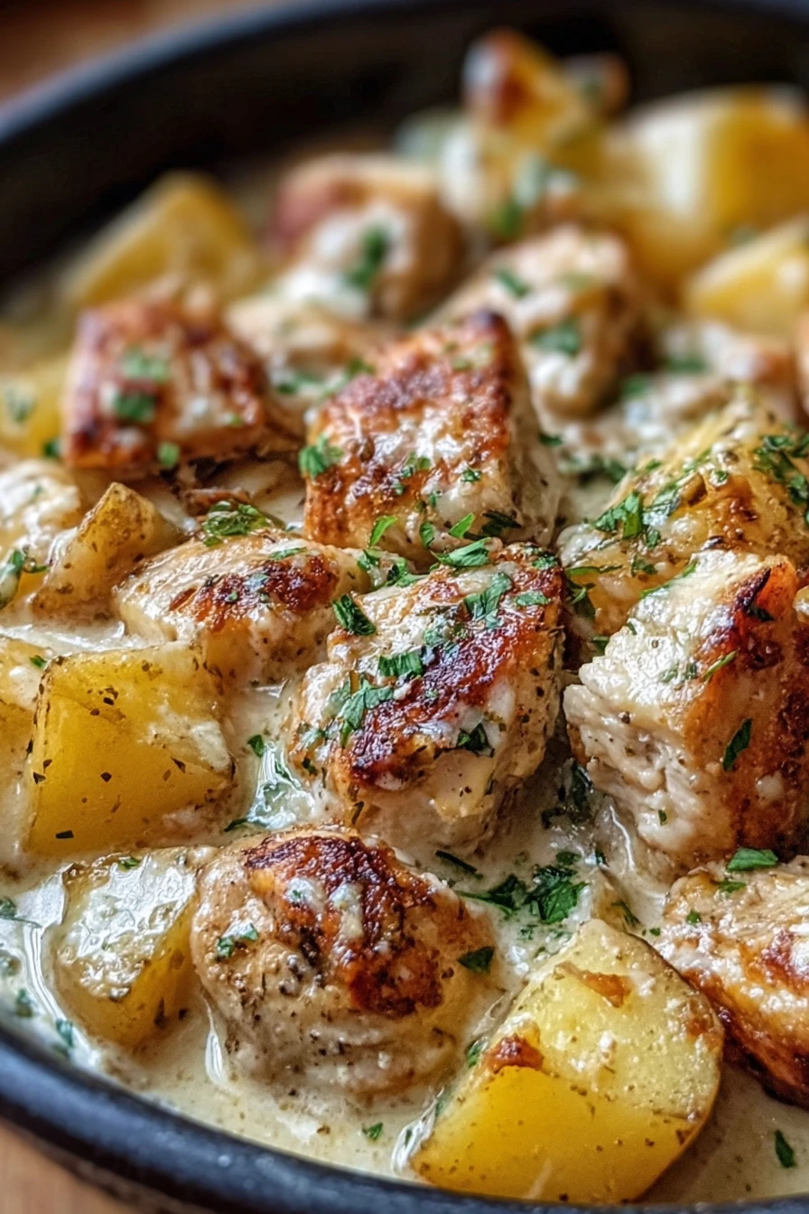 Garlic Parmesan Crockpot Chicken, Potatoes, savory, creamy, aromatic, delicious