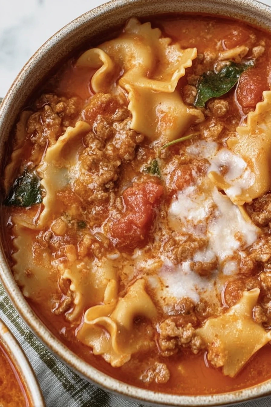 gluten free, lasagna soup, hearty, comforting, savory, flavorful, Italian-inspired
