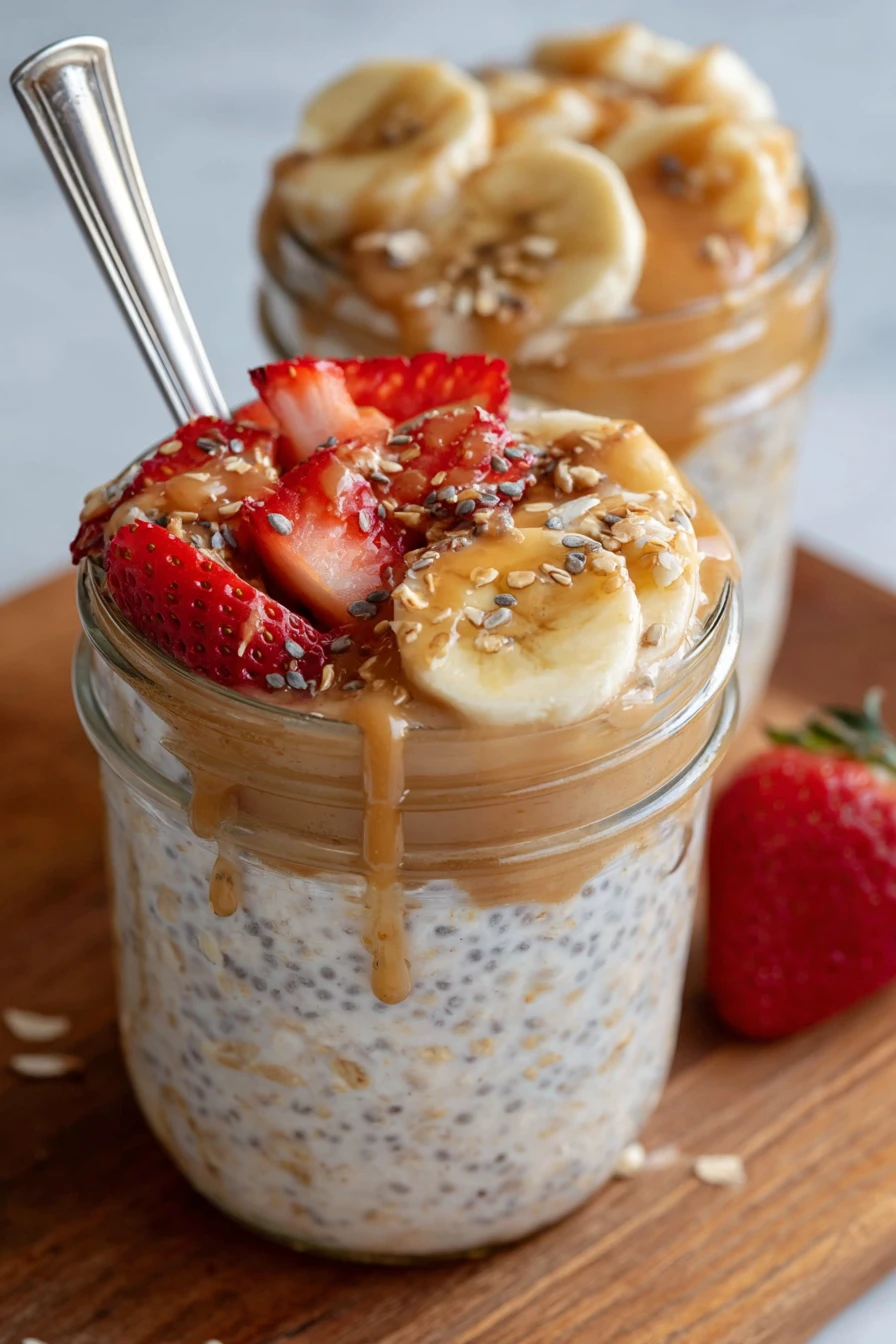 High-protein, overnight oats, nutritious breakfast, creamy texture, delicious flavors