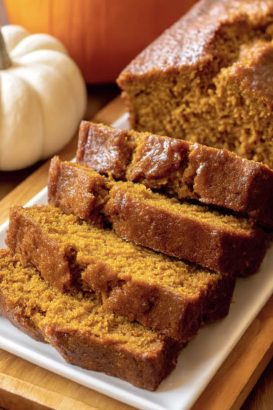 homemade pumpkin bread, autumn baking, delicious, moist, pumpkin spice