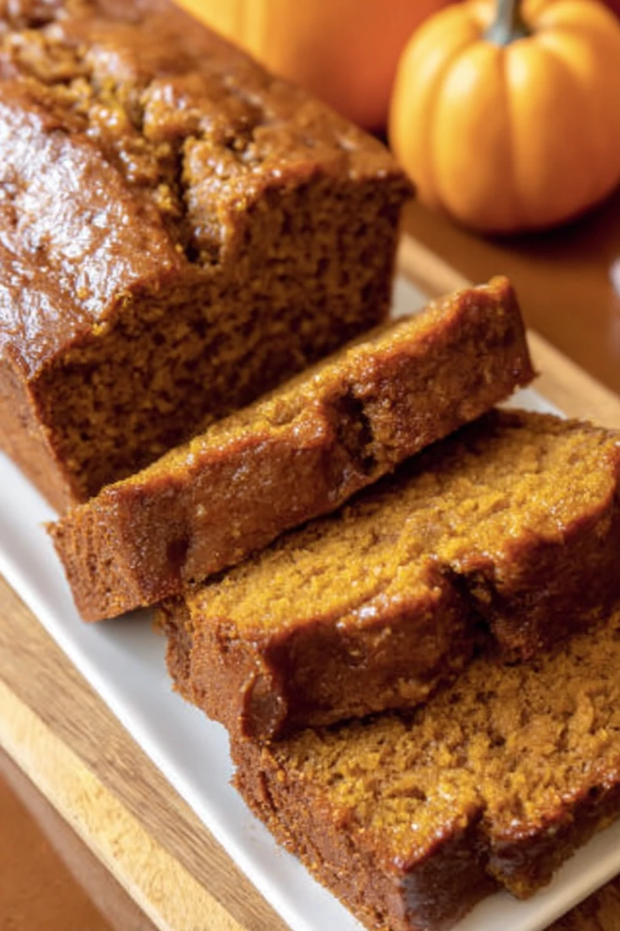 homemade pumpkin bread, autumn baking, delicious, moist, pumpkin spice