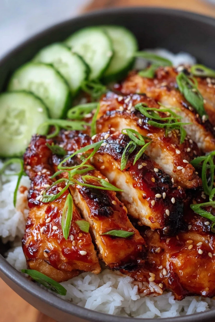 honey gochujang chicken, savory, sticky, spicy, Asian-inspired, flavorful, grilled, delicious