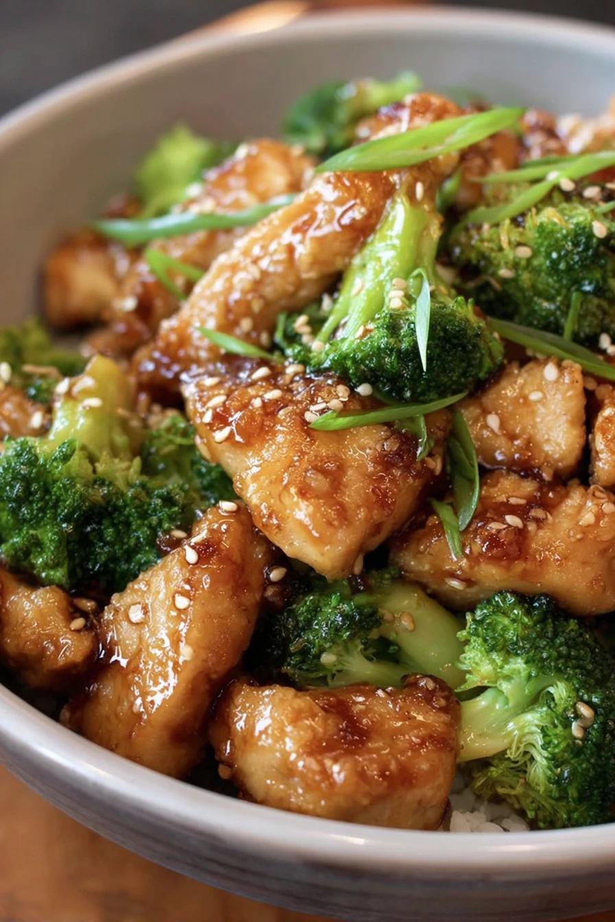honey sesame chicken, broccoli, savory, flavorful, Asian-inspired, delicious accompaniment