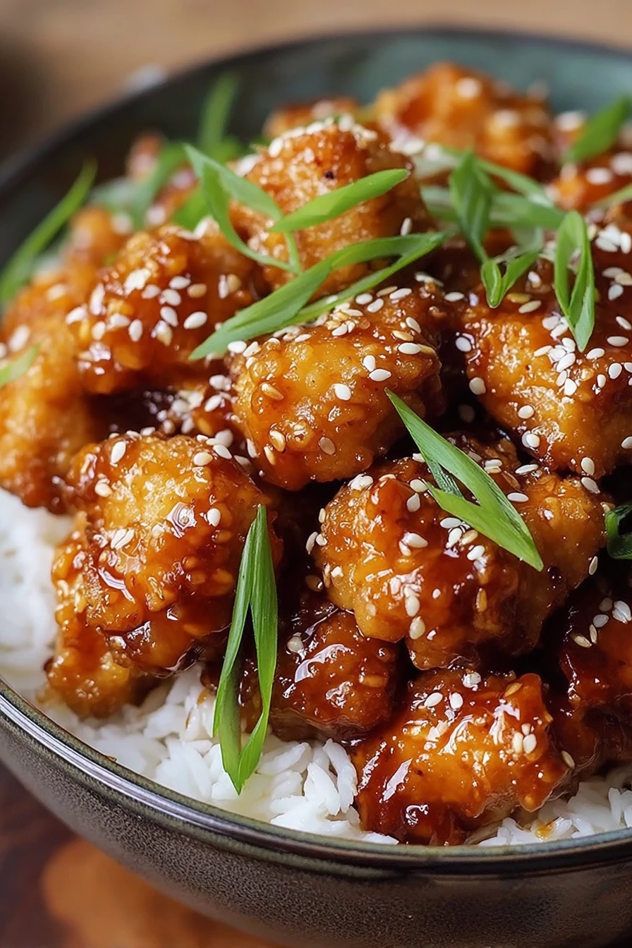 crispy, flavorful, sesame chicken, savory, irresistible aroma, mouthwatering dish