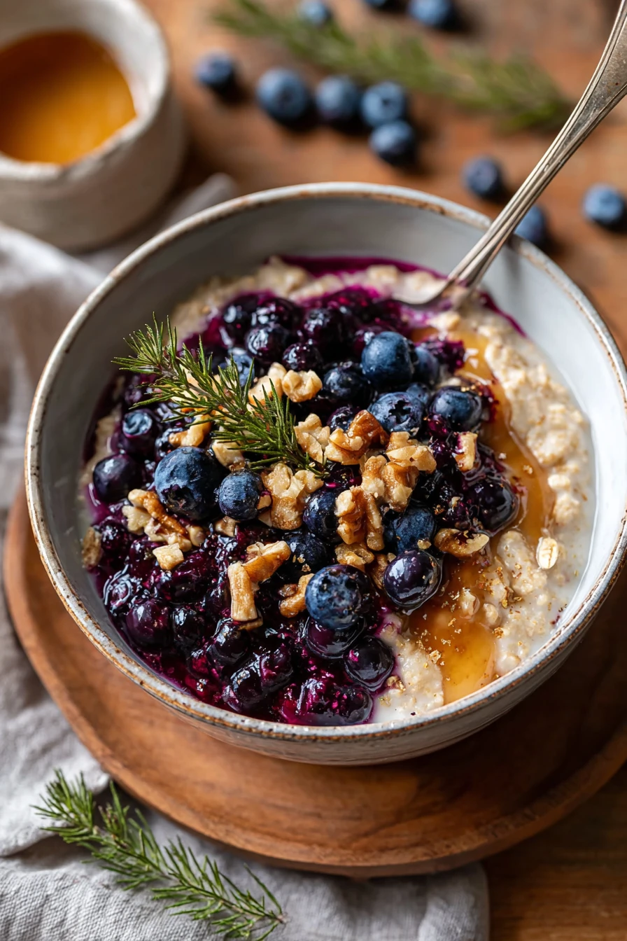 Maple Blueberry Oatmeal Porridge recipe step-by-step guide
