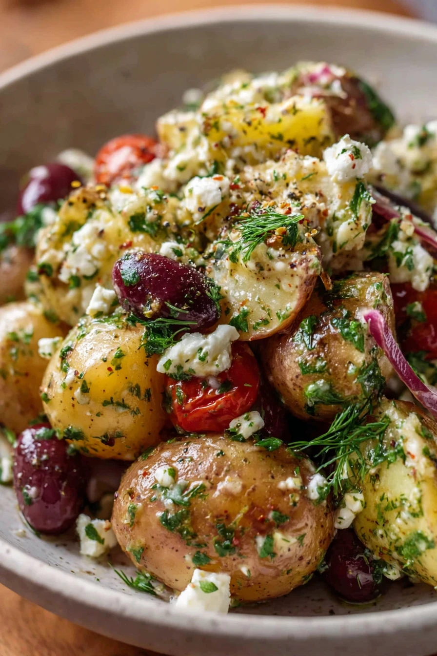 Mouthwatering, Mediterranean, Potato Salad, Recipes, Flavorful, Fresh, Herbs, Colorful