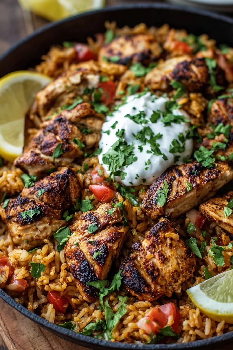 One Pot Shawarma Chicken And Rice, flavorful, aromatic, Middle Eastern-inspired, delicious, savory, tender, satisfying