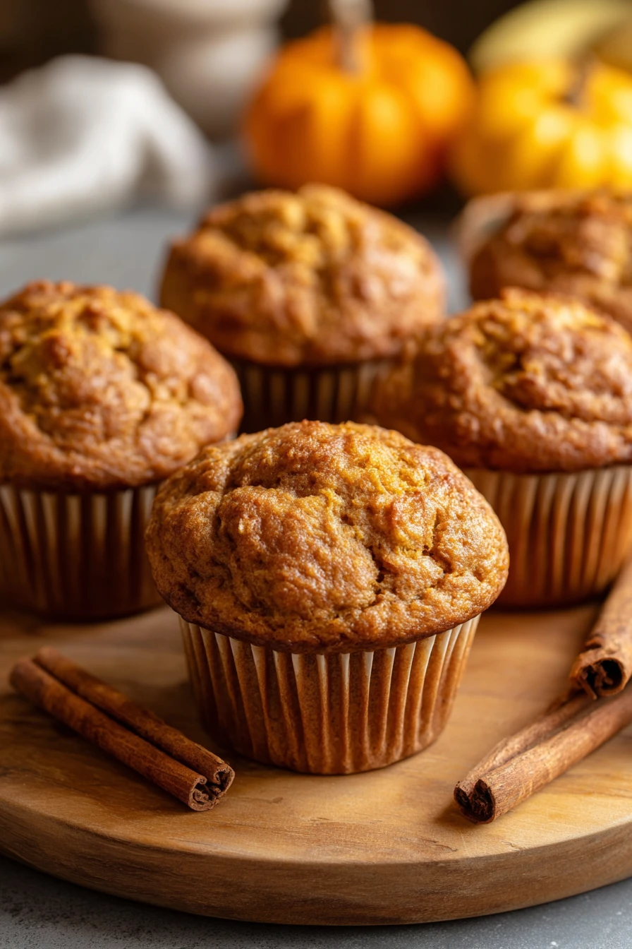 pumpkin, banana muffins, delicious fall recipe, moist, flavorful, seasonal, breakfast treat