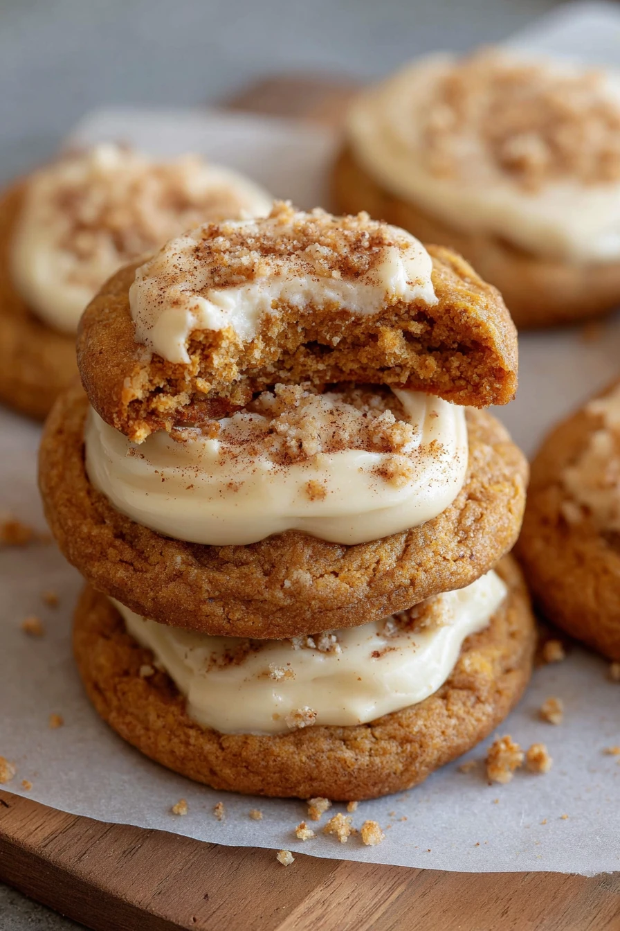 pumpkin cheesecake cookies, delicious fall treat, creamy, spiced, festive dessert