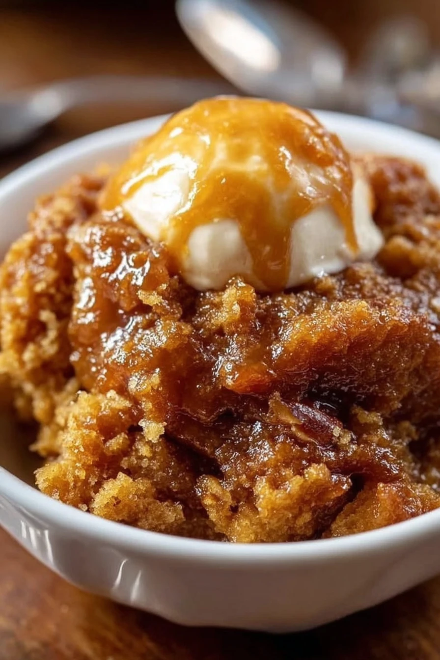 pumpkin pecan cobbler, delicious autumn dessert, crunchy pecans, sweet and savory flavors