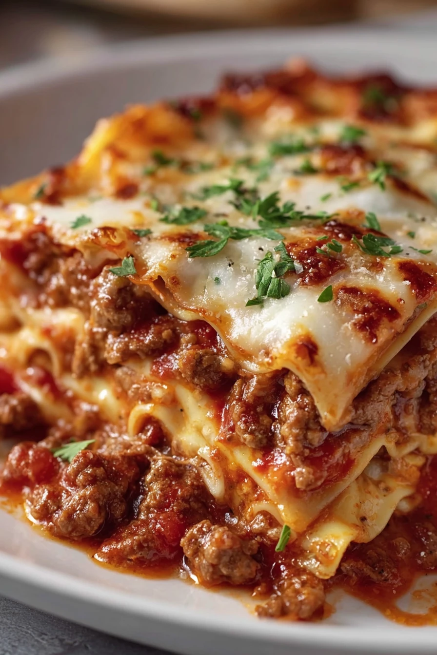 classic lasagna, quick recipe, savory layers, cheesy, aromatic herbs, satisfying dish
