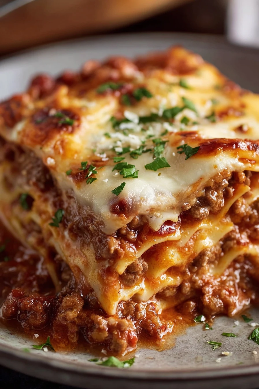 quick classic lasagna recipe, savory layers, cheesy goodness, hearty, mouthwatering, Italian cuisine
